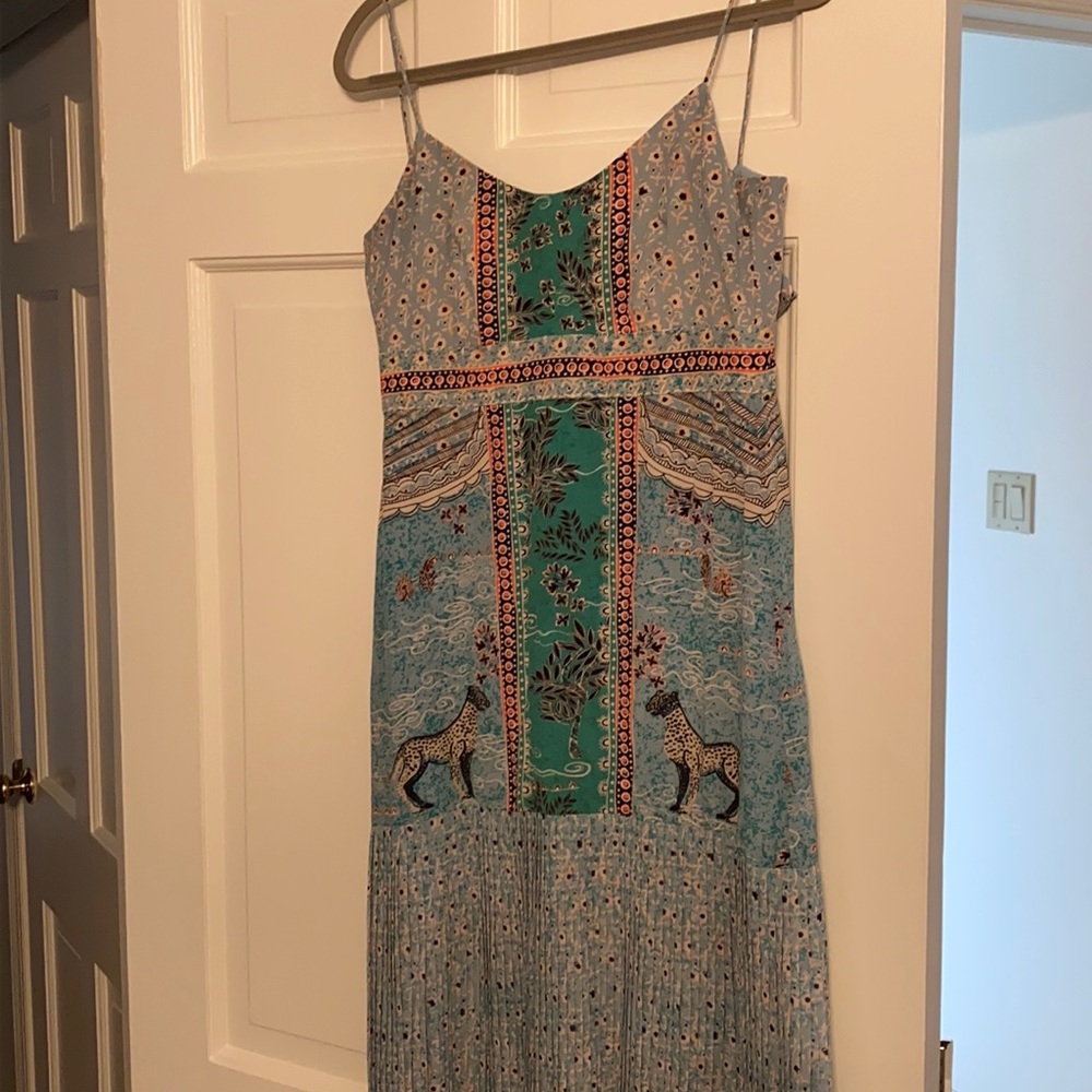 Saloni spaghetti strap midi dress, size 2